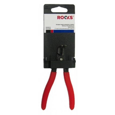 Külső Seeger fogó, hajlított 140 mm, Ø 10-25 mm, SUJ2 csap 1,3 mm OK071009
