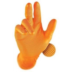 Védő nitril kesztyűk Grippaz 246 narancssárga (50 db) 240 mm 8,0 g méret L