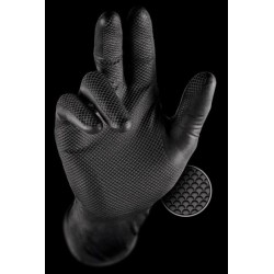 Grippaz védő nitril kesztyű fekete 240 mm 5,5g (50 db) méret XL