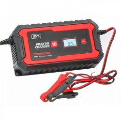 Autós akkumulátortöltő Praktik Charger 10 LCD, 6V 12V, 2A/2-10A