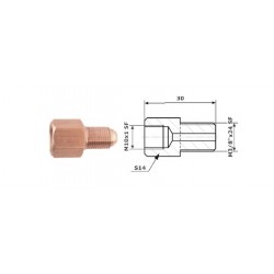 Fékvezeték csatlakozó belső menettel M 10x1 SF és külső menettel M 3/8x24 SF