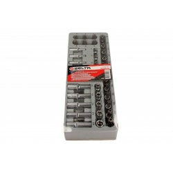 Torx és spline dugókulcs készlet, 3/8, 38 darab, 1/3 modul SE3538