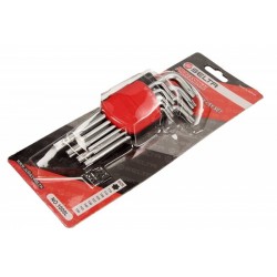 Hosszú Torx imbuszkulcs készlet tartóban, 9 db, T10-T50 SE1009L