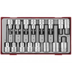 Hatszög, Ribe, Torx csapos dugókulcs készlet, 34 darab + 2 pár kesztyű, méret 9