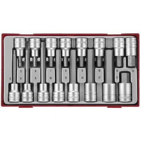 Hatszög, Ribe, Torx csapos dugókulcs készlet, 34 darab + 2 pár kesztyű, méret 9