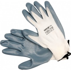 Olajálló fehér nylon munkakesztyű 10CA YT-7474