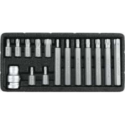 Torx Security csavarhúzófej készlet, T20-T55, 15 darab YT0417