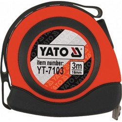 Önmérő szalag 3 m x 16 mm nylon, mágneses YT7103