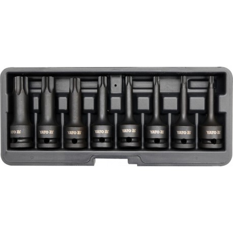 Torx ütvecsavarozó csapkulcs készlet, 8 darabos YT1065