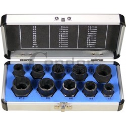 Csavarkiszedő fejek 9-19 mm, 10 db