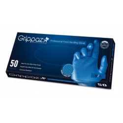 Védő nitril kesztyűk Grippaz 306 kék hosszú 300 mm 10G (50 db) méret bal kéz