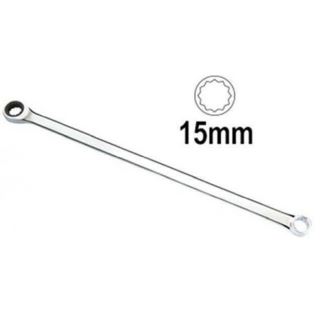 Hosszú racsnis csillagkulcs 15 mm