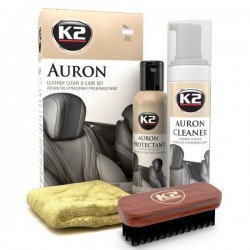Bőrápoló és tisztító készlet Auron / Auron Cleaner + Auron Protectant + Auron kefe + mikroszálas kendő
