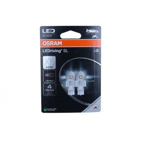 Ledriving SL W16W fehér LED izzó (ECE nélküli) 2 db bliszter (öko)