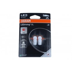 Ledriving SL W5W piros LED izzó (ECE nélküli) 2 db bliszter (öko)