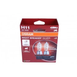 Night Breaker Silver H11 izzó 12V/55W PGJ19-2 +100% 2 darab (öko)