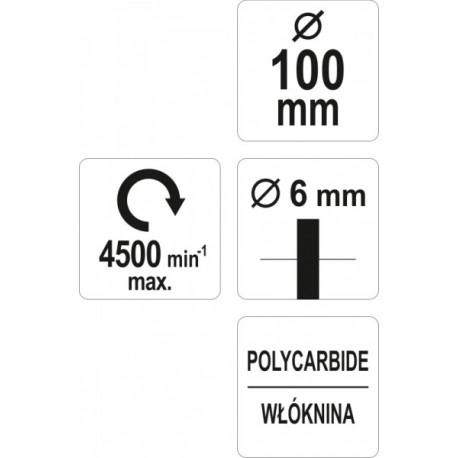 Tányérkefe szárral, 100 mm YT47802