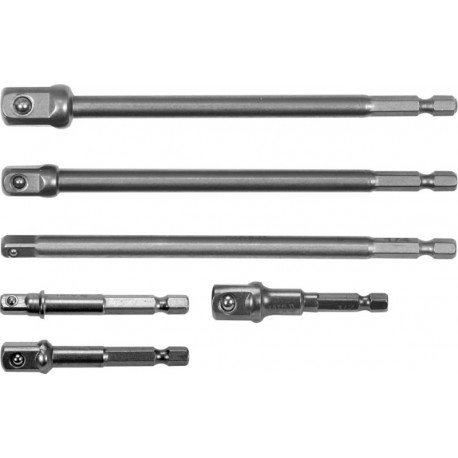 Adapter hatszögletű dugókulcsokhoz 1/4 3/8 1/2 6 db YT04629