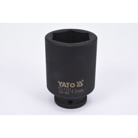 3/4 hüvelykes ütvecsavarozó dugókulcs 43 mm x 90 mm hatszög hosszú YT-1143