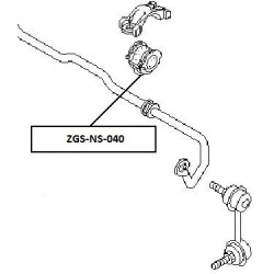 Csapágyazás, stabilizátor ELSŐ NISSAN ALMERA TINO 00- 546134U006